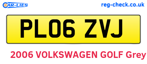 PL06ZVJ are the vehicle registration plates.