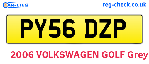 PY56DZP are the vehicle registration plates.