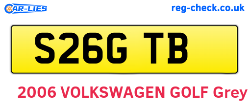 S26GTB are the vehicle registration plates.