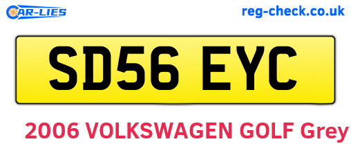SD56EYC are the vehicle registration plates.
