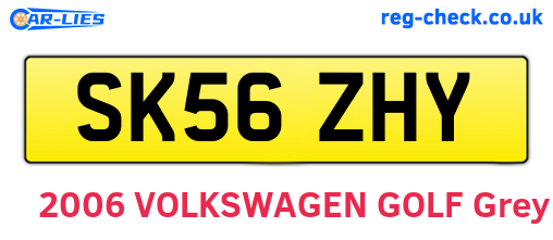 SK56ZHY are the vehicle registration plates.