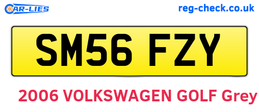 SM56FZY are the vehicle registration plates.