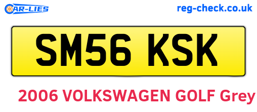 SM56KSK are the vehicle registration plates.