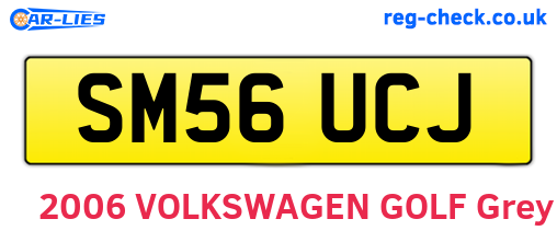 SM56UCJ are the vehicle registration plates.