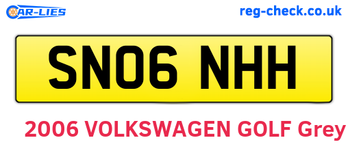 SN06NHH are the vehicle registration plates.