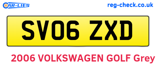 SV06ZXD are the vehicle registration plates.