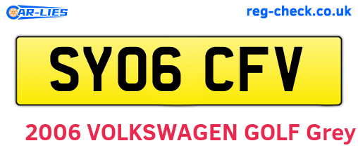 SY06CFV are the vehicle registration plates.