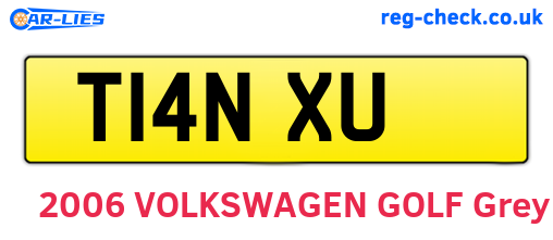 T14NXU are the vehicle registration plates.