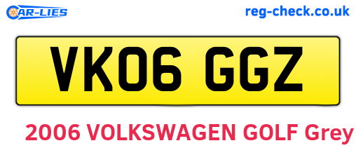 VK06GGZ are the vehicle registration plates.