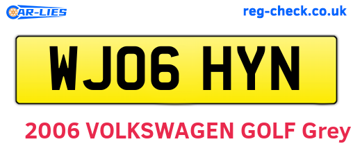 WJ06HYN are the vehicle registration plates.