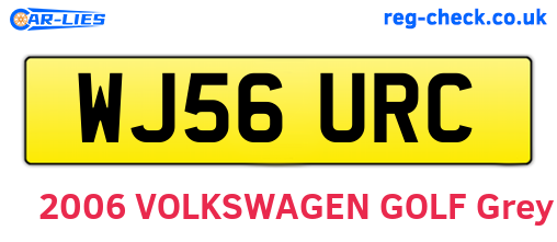 WJ56URC are the vehicle registration plates.