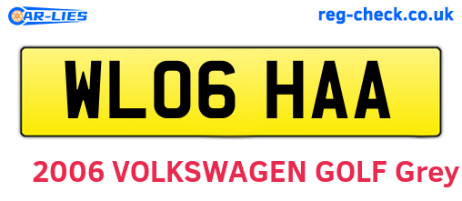 WL06HAA are the vehicle registration plates.