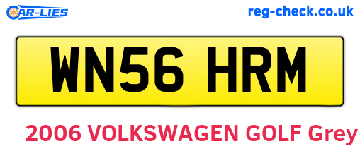 WN56HRM are the vehicle registration plates.