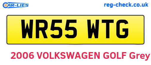 WR55WTG are the vehicle registration plates.