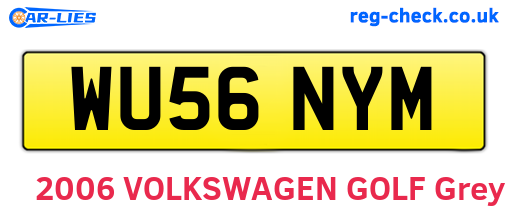 WU56NYM are the vehicle registration plates.