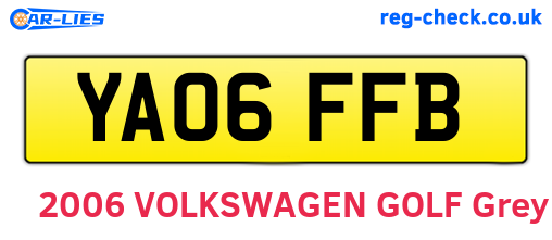 YA06FFB are the vehicle registration plates.