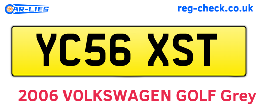 YC56XST are the vehicle registration plates.