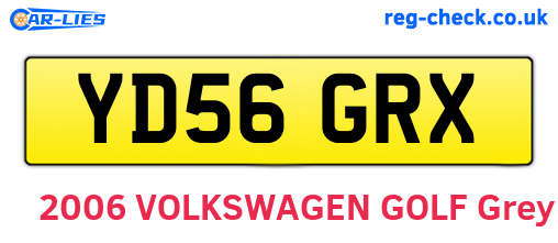 YD56GRX are the vehicle registration plates.