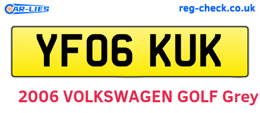 YF06KUK are the vehicle registration plates.