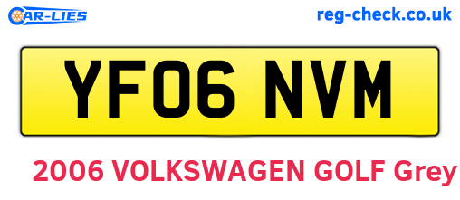 YF06NVM are the vehicle registration plates.