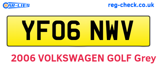 YF06NWV are the vehicle registration plates.