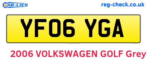 YF06YGA are the vehicle registration plates.