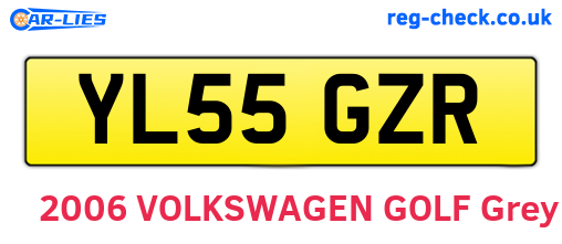 YL55GZR are the vehicle registration plates.