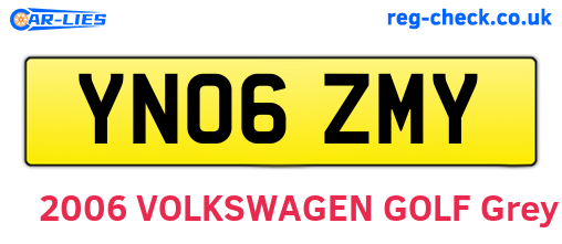 YN06ZMY are the vehicle registration plates.