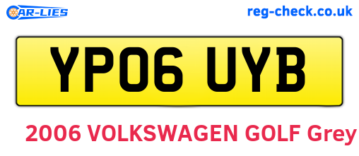 YP06UYB are the vehicle registration plates.