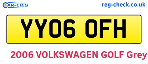 YY06OFH are the vehicle registration plates.
