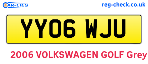 YY06WJU are the vehicle registration plates.