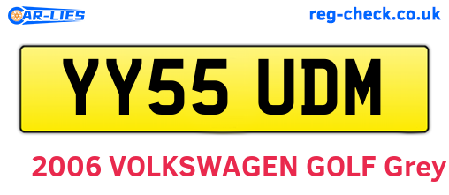 YY55UDM are the vehicle registration plates.