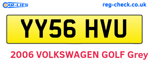 YY56HVU are the vehicle registration plates.