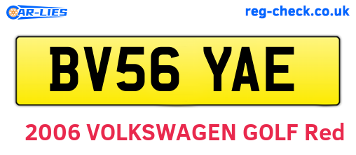 BV56YAE are the vehicle registration plates.
