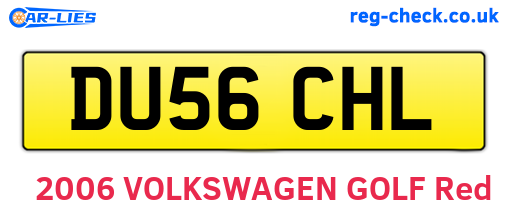 DU56CHL are the vehicle registration plates.