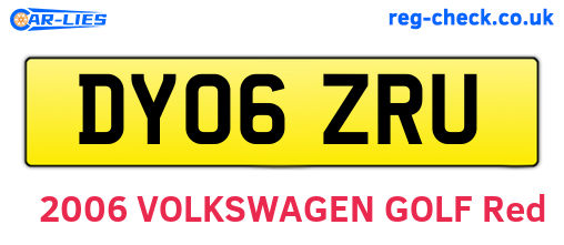 DY06ZRU are the vehicle registration plates.