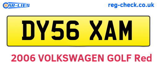 DY56XAM are the vehicle registration plates.