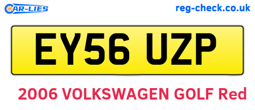 EY56UZP are the vehicle registration plates.