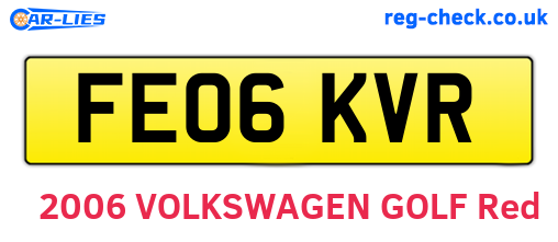 FE06KVR are the vehicle registration plates.