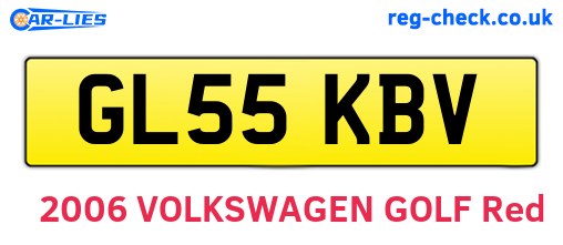GL55KBV are the vehicle registration plates.