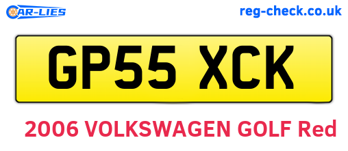 GP55XCK are the vehicle registration plates.