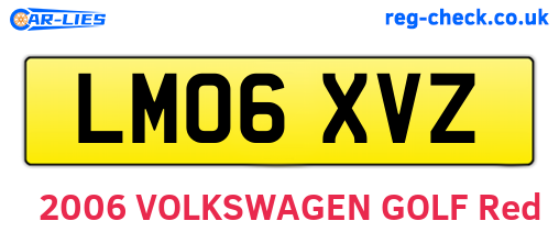 LM06XVZ are the vehicle registration plates.