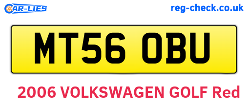 MT56OBU are the vehicle registration plates.