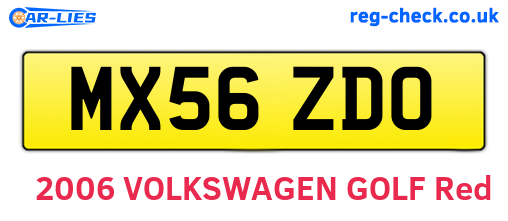 MX56ZDO are the vehicle registration plates.