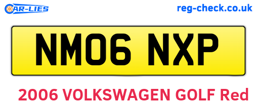 NM06NXP are the vehicle registration plates.