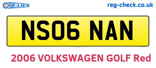 NS06NAN are the vehicle registration plates.