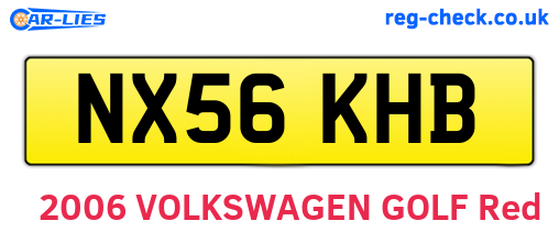 NX56KHB are the vehicle registration plates.