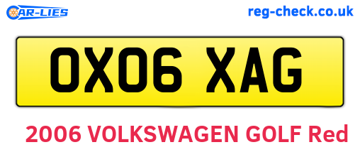 OX06XAG are the vehicle registration plates.