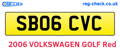 SB06CVC are the vehicle registration plates.