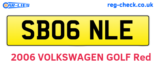 SB06NLE are the vehicle registration plates.